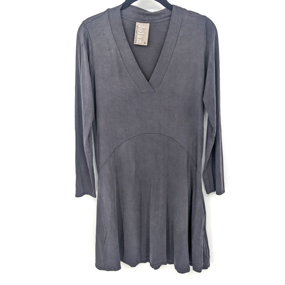 Dolan Left Coast Collection Top Womens XS Long Sleeve V Neck Stretch Cupro Tunic